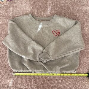 Heart Bubble Hem Sweater